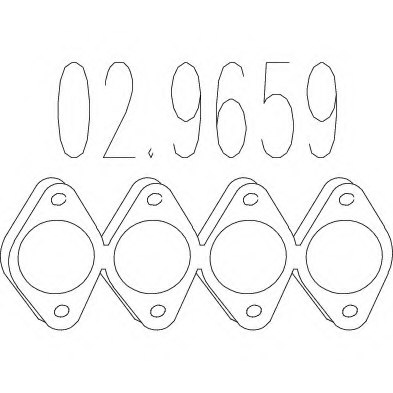 MTS 02.9659 Gasket, exhaust pipe